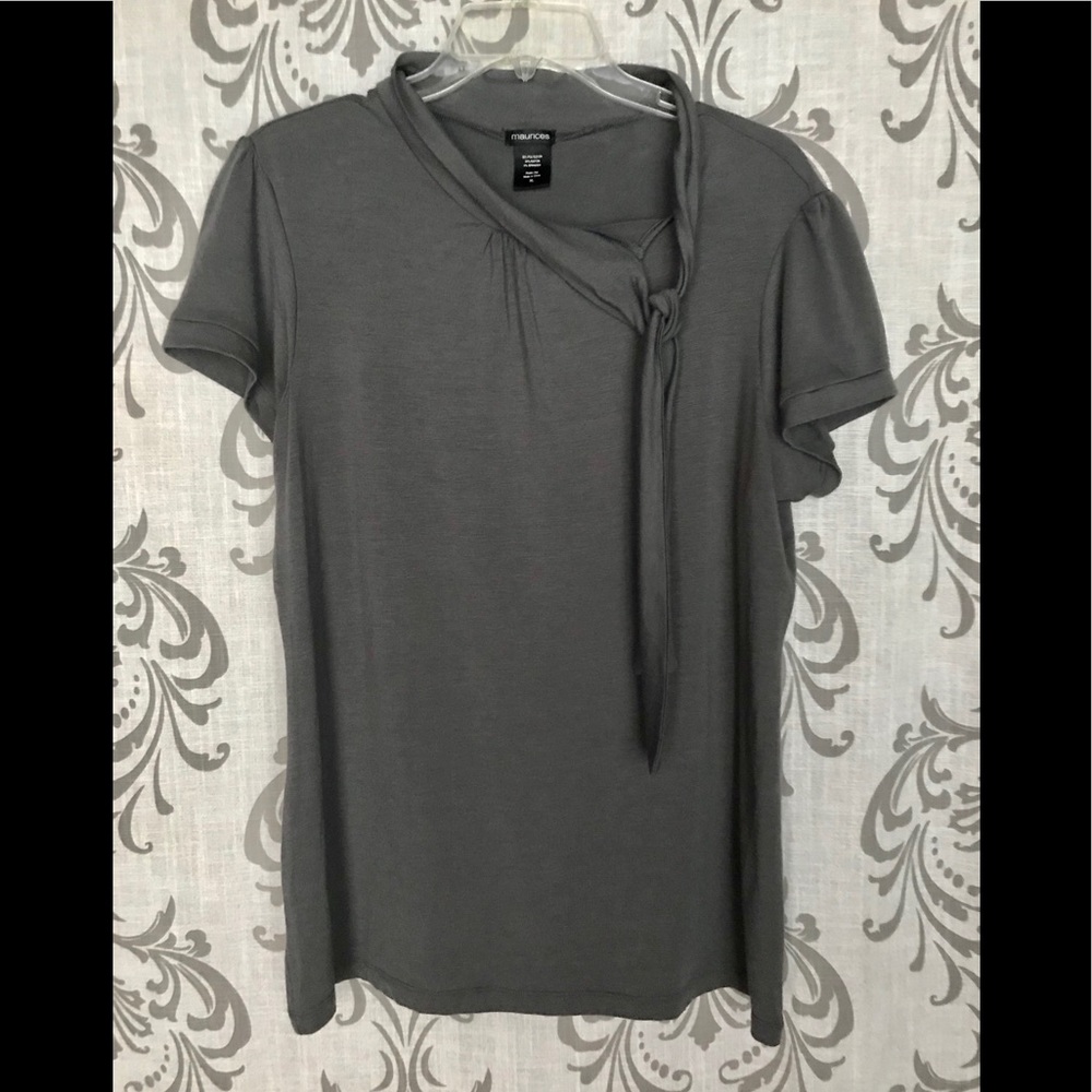 Maurices short sleeve dark gray womens blouse XL